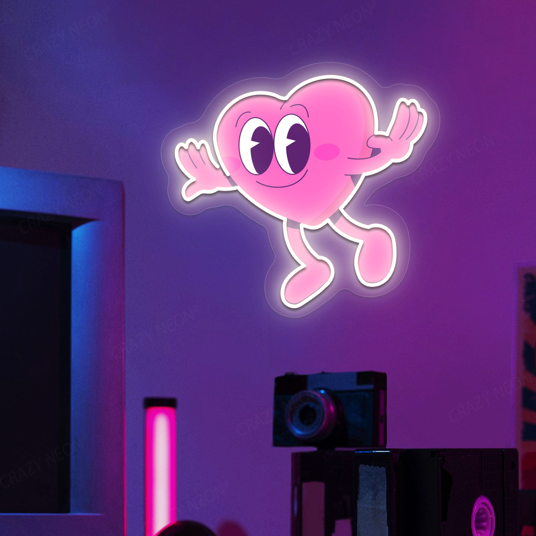 Heart Buddy Neon Artwork | Warmwhite