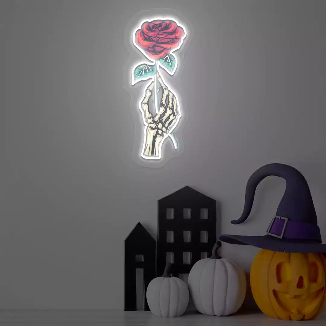 Deadly Romance Neon Artwork | White