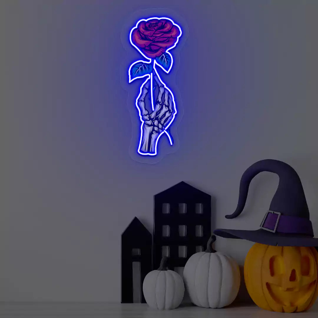 Deadly Romance Neon Artwork | Blue