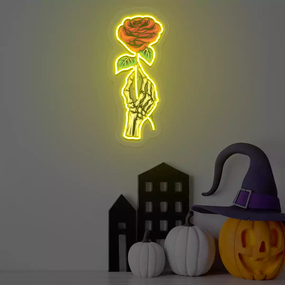 Deadly Romance Neon Artwork | Yellow