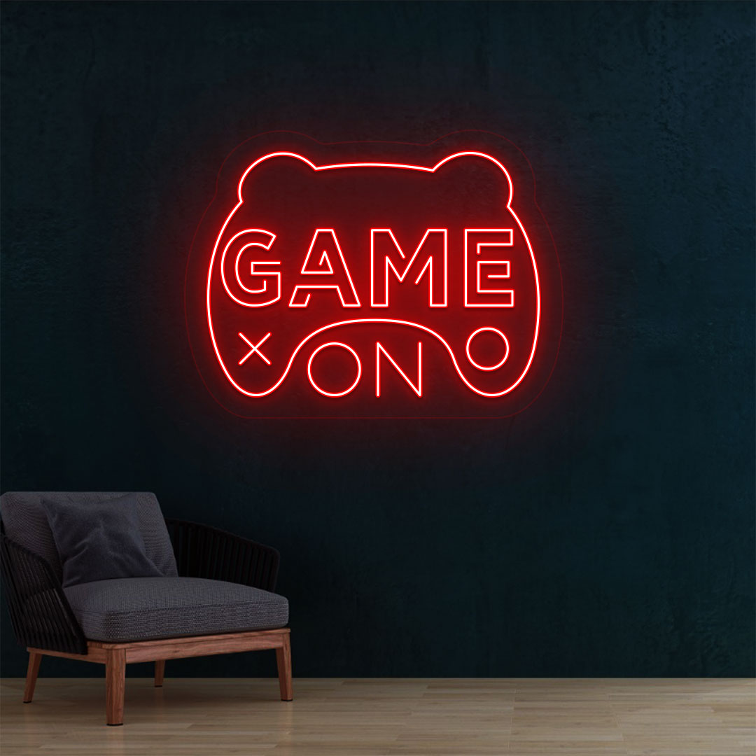 Game On Neon Sign | Red