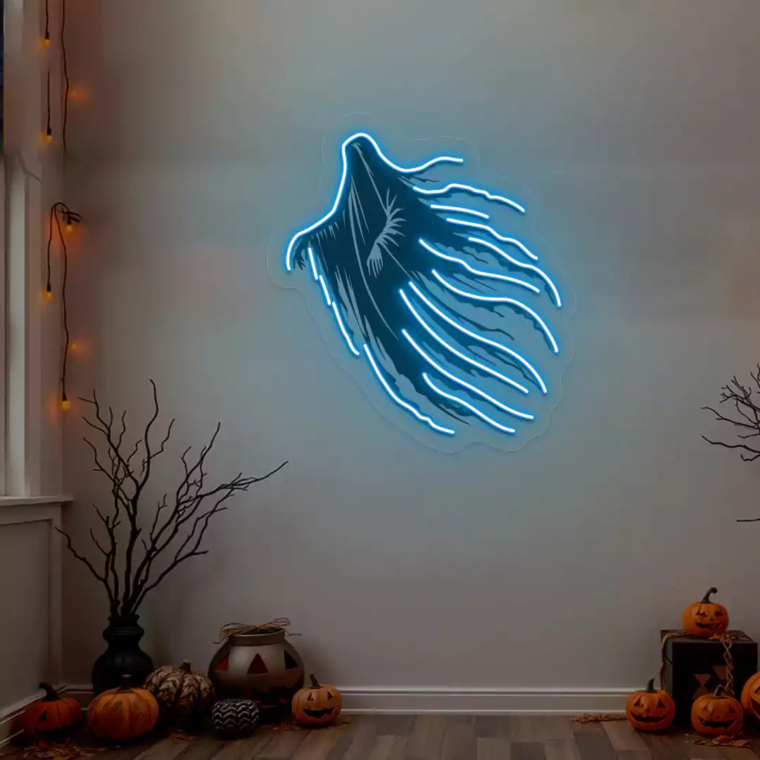 Haunting Wraith Neon Artwork | Iceblue