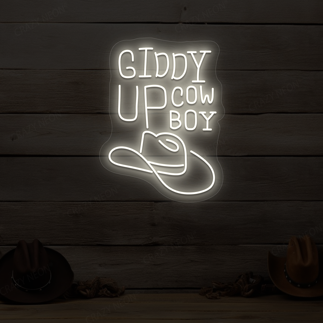 Giddy Up Cowboy Neon Sign | Warmwhite