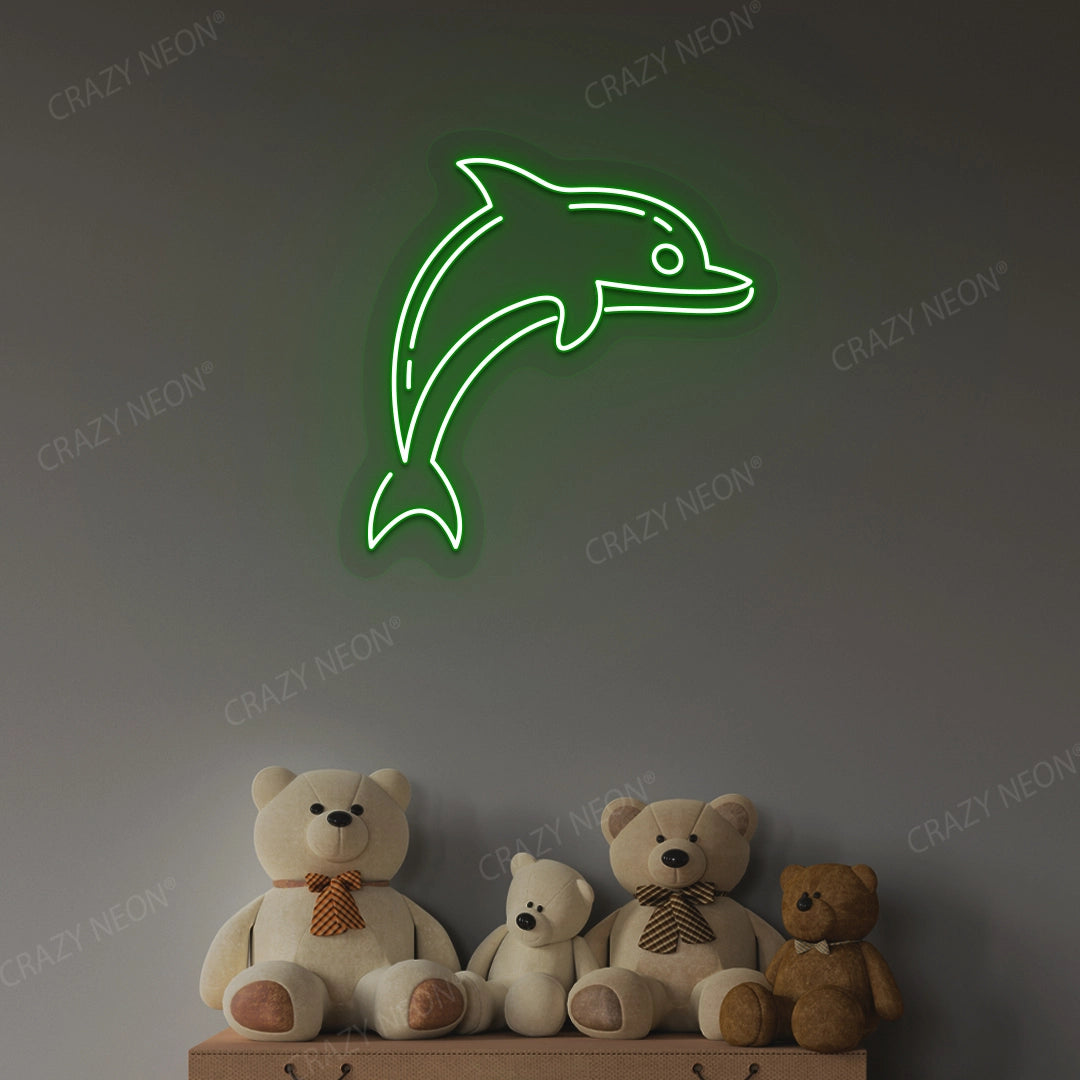 Dolphin Neon Sign |  Green