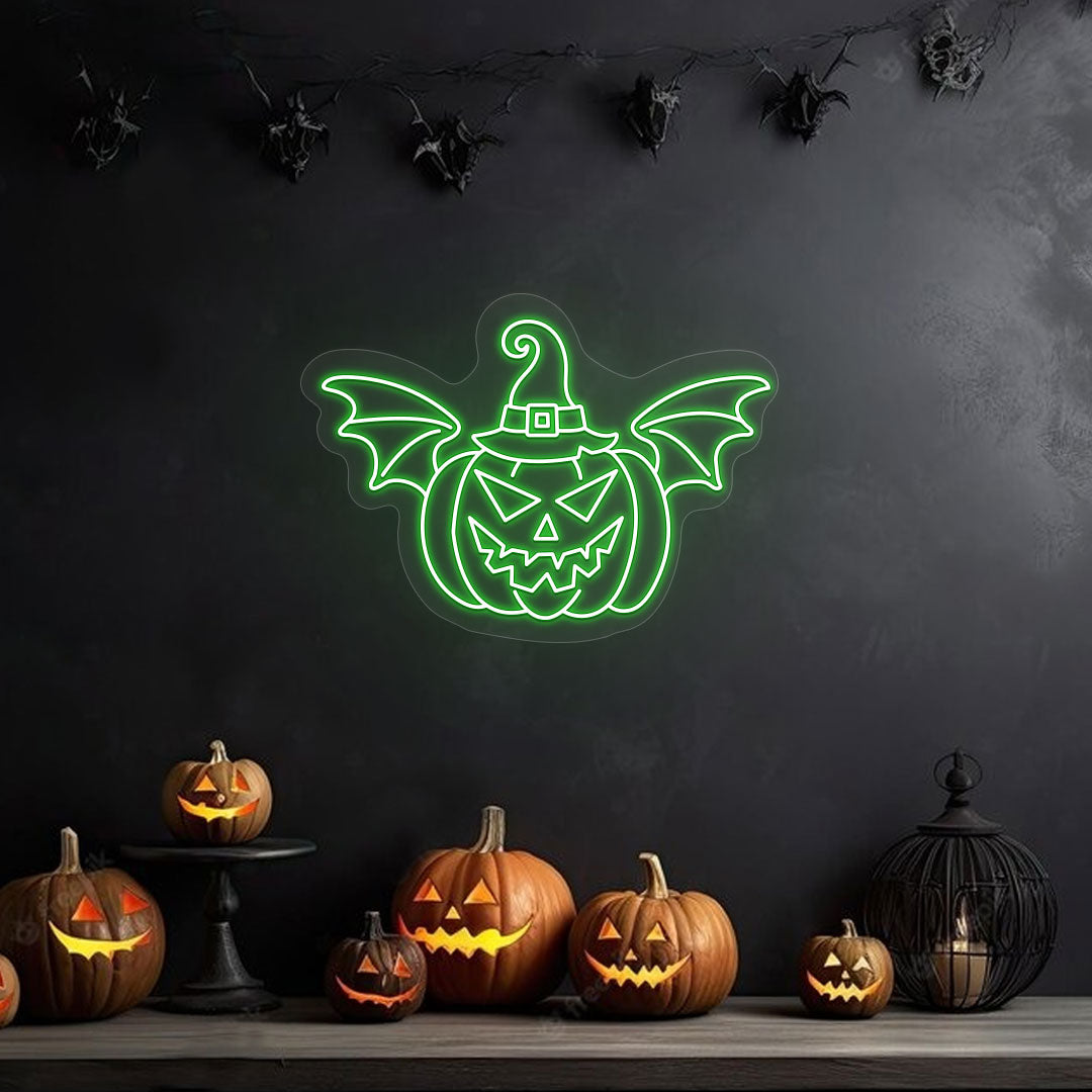 Skull Eyes On Fire Neon Sign | Green