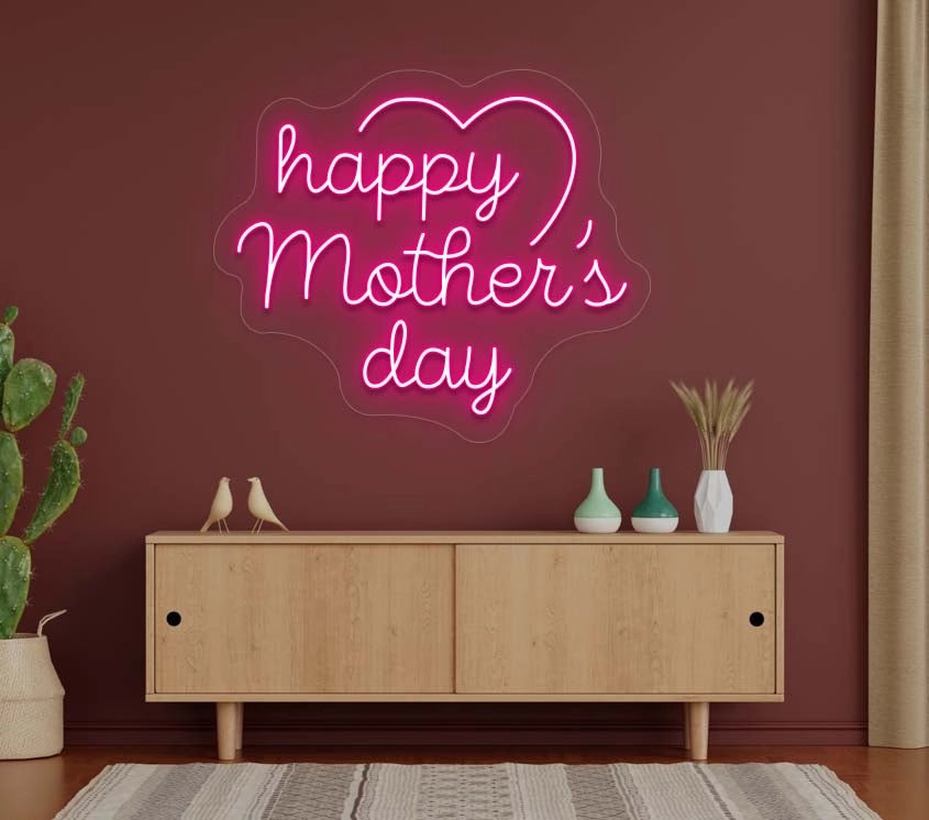 Happy Mother's Day Neon Sign | Pink