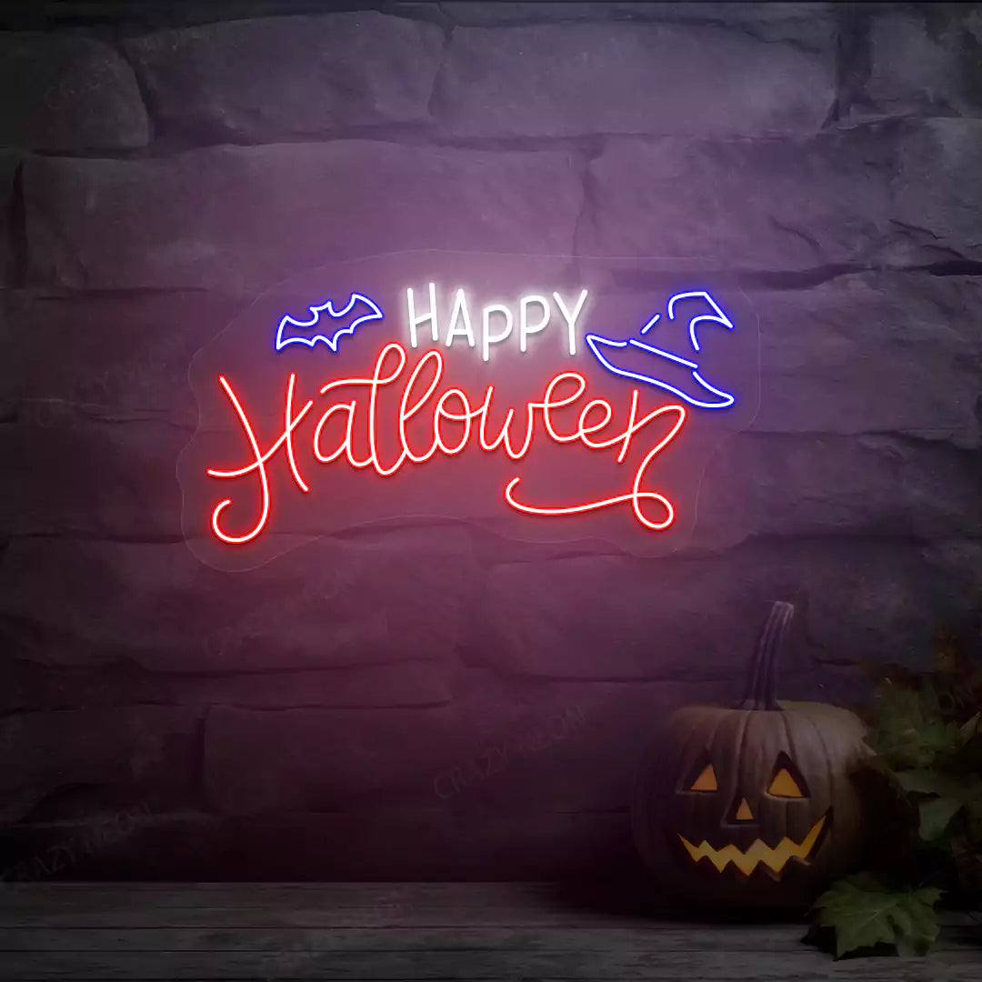 Happy Halloween Neon Sign | Red