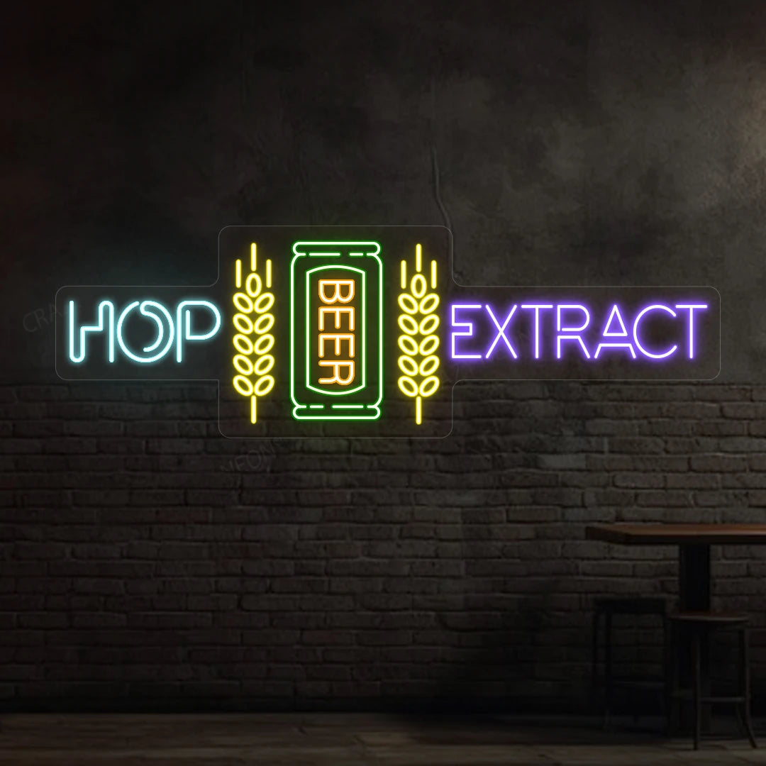 Craft Beer Hop Extract Neon Sign | Purple