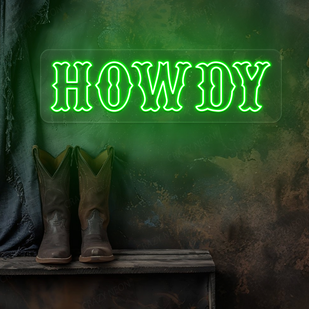 Howdy Neon Sign | Green