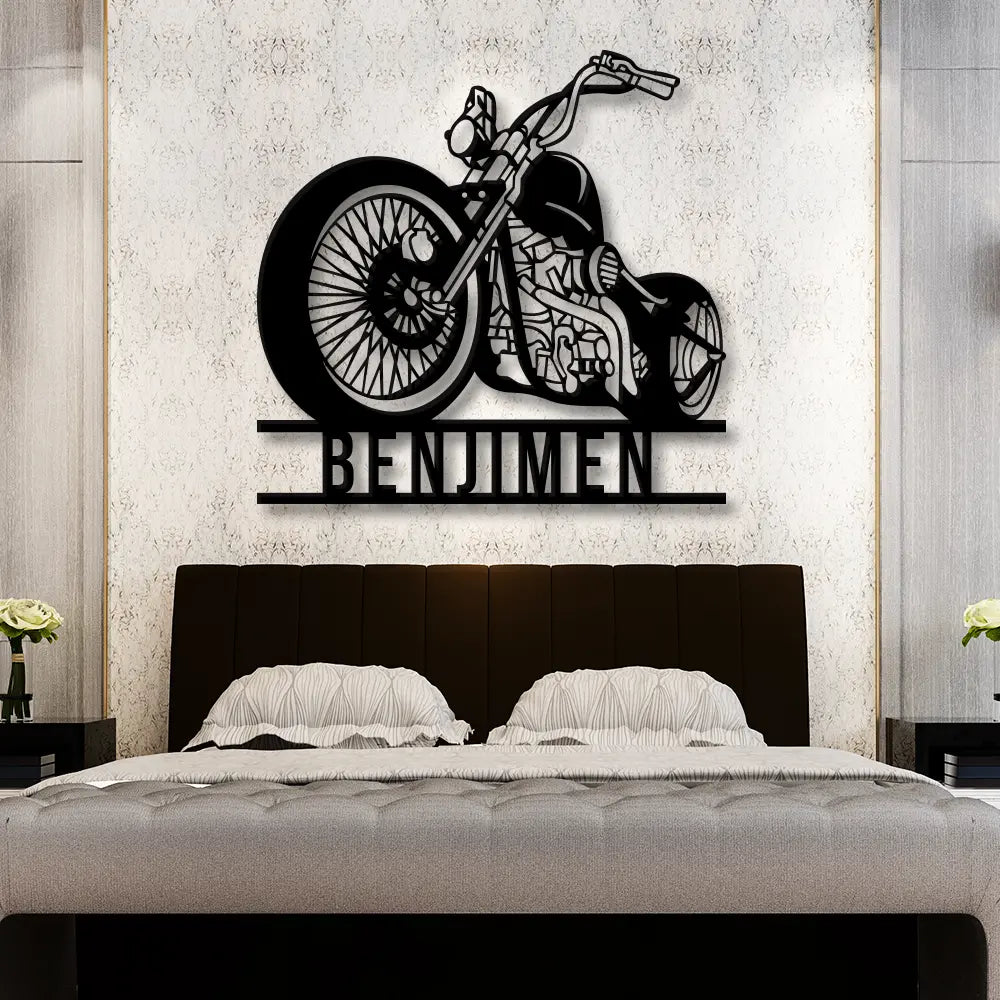 Personalized Motorcycle Metal Sign