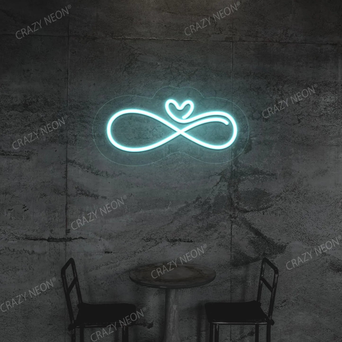 Infinity Heart Neon Sign | Iceblue