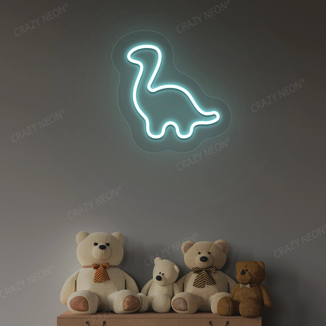 Cute Dinosaur Neon Sign | Iceblue