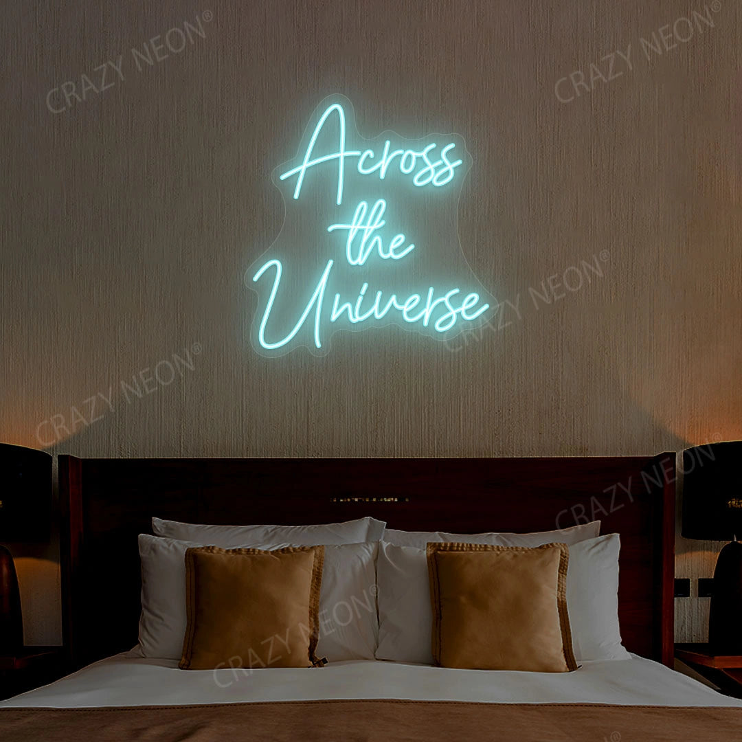 Across The Universe Neon Sign | Iceblue