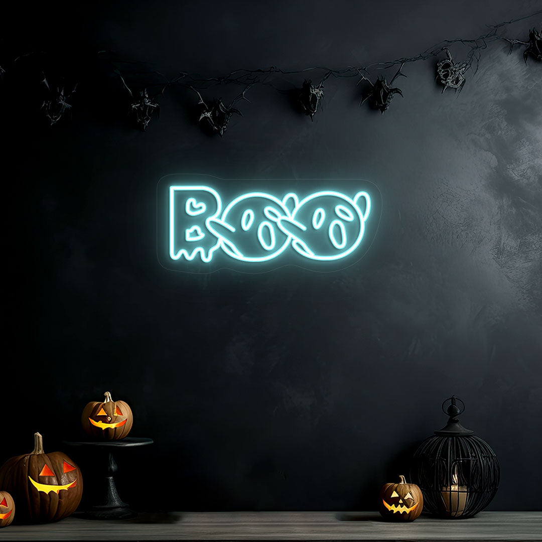 Boo With Ghouls Neon Sign | Iceblue