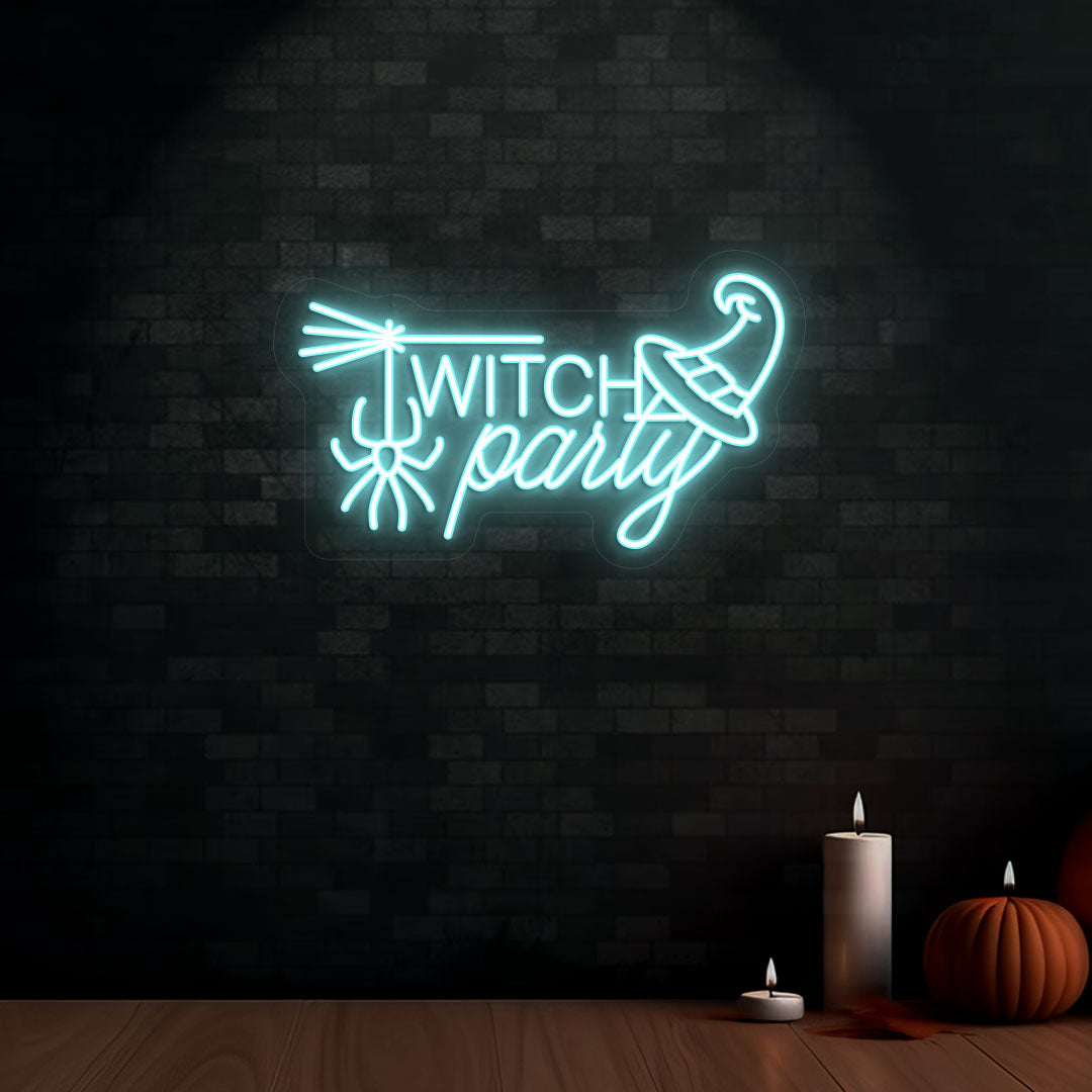 Witch Party Neon Sign | Iceblue