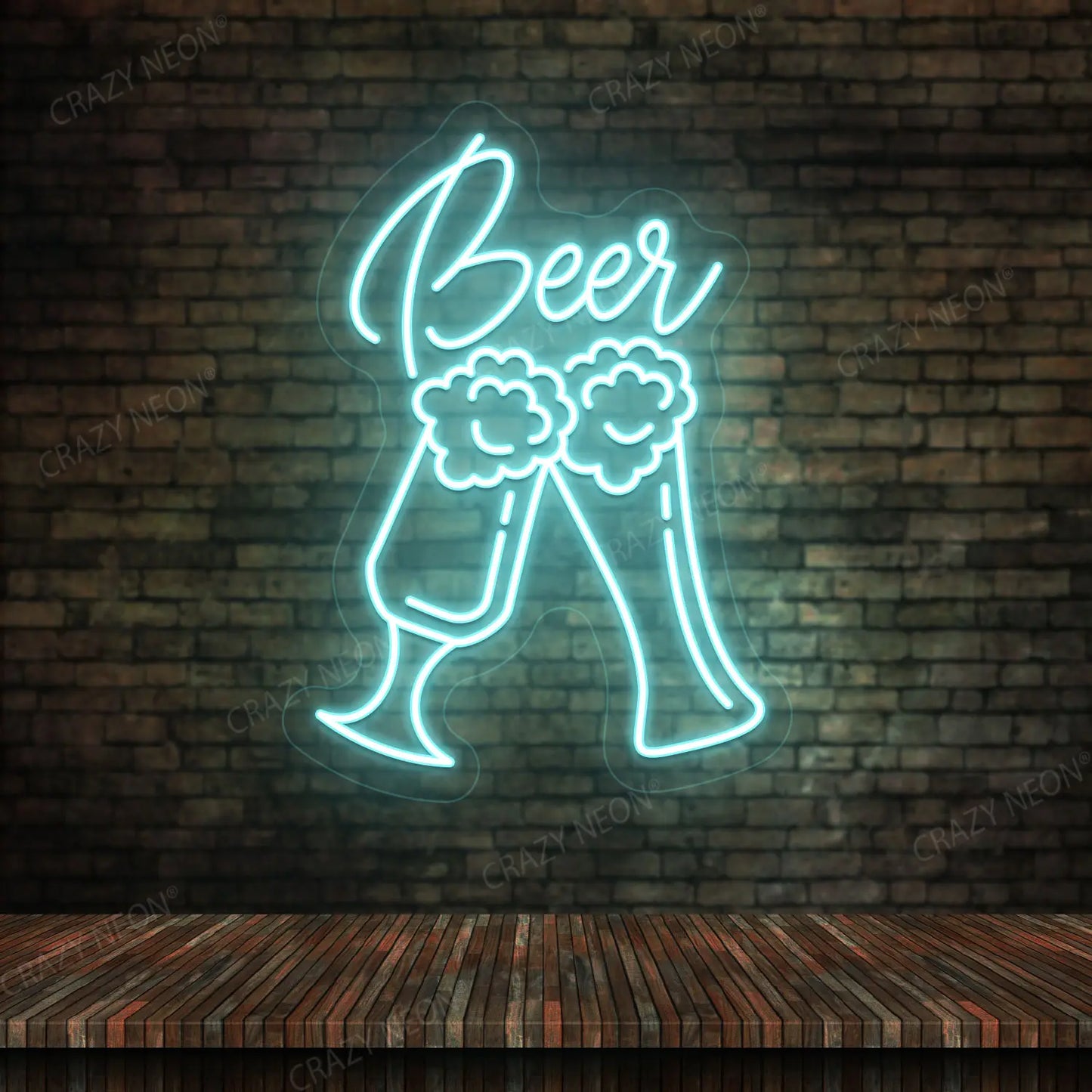 Beer Glass Multicolor Neon Sign | Iceblue