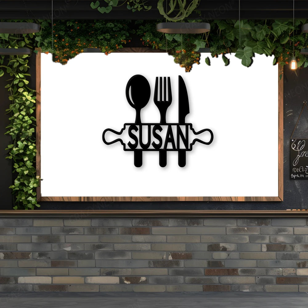 Personalize Kitchen Metal Sign