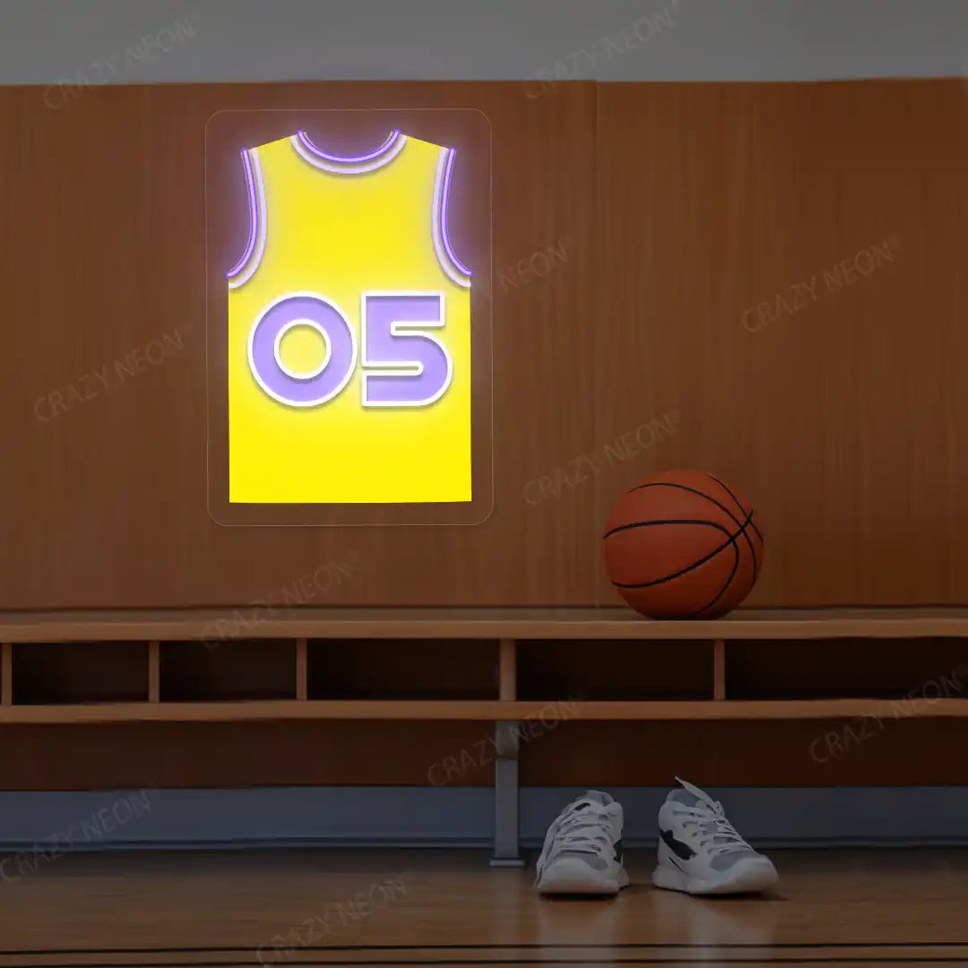 Los Angeles Ayton 05 Jersey Basketball Neon Artwork