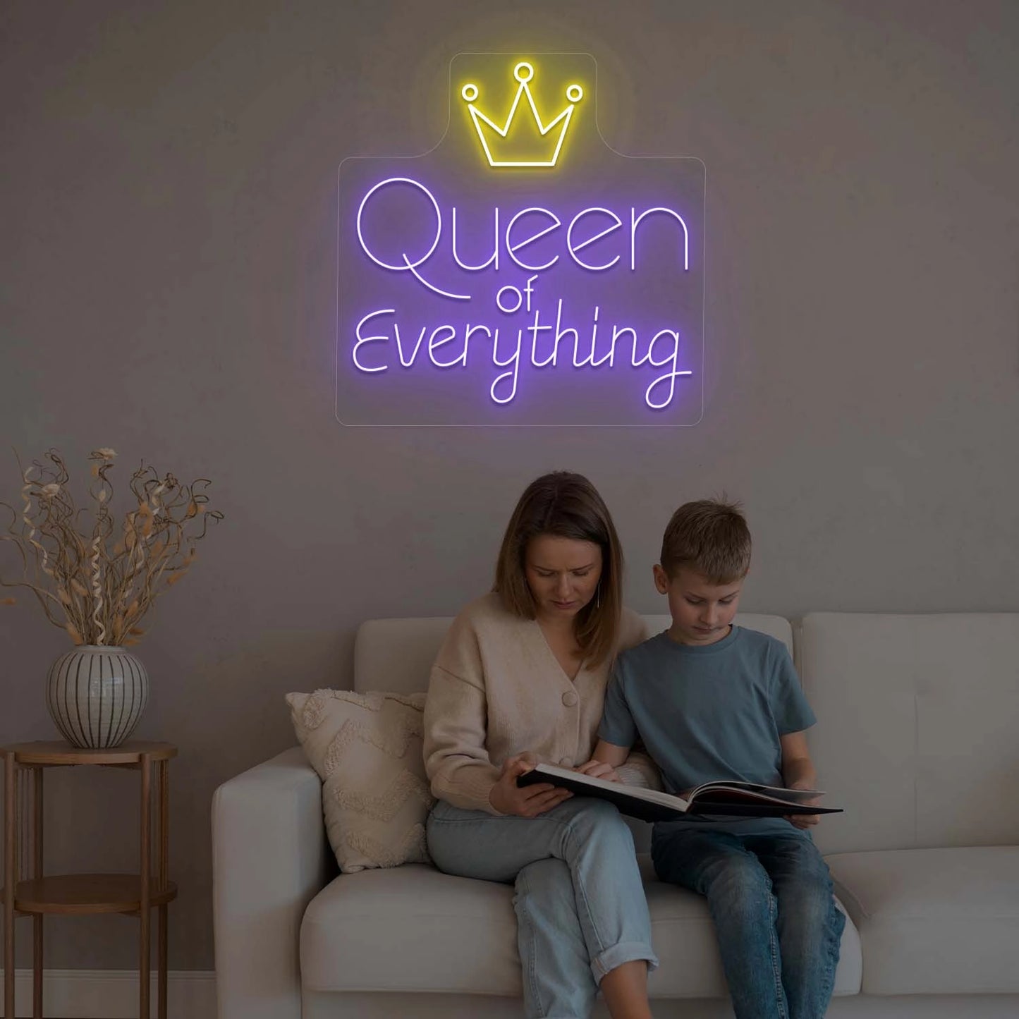 Queen Of Everything Neon Sign | Purple