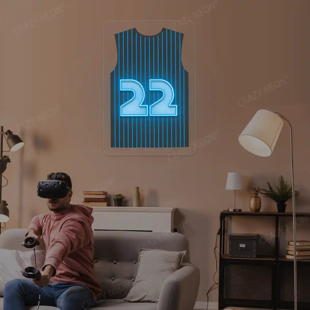 Orlando Wagner 22 Jersey Basketball Neon Artwork