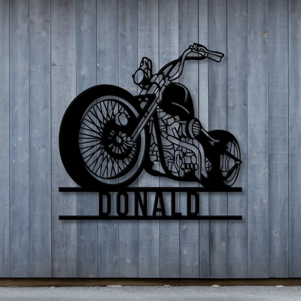 Personalized Motorcycle Metal Sign