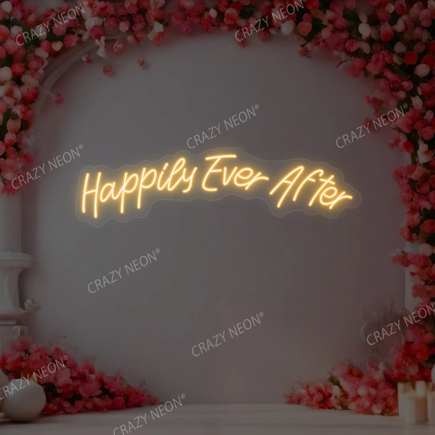 Happily Ever After Neon Sign | Orange