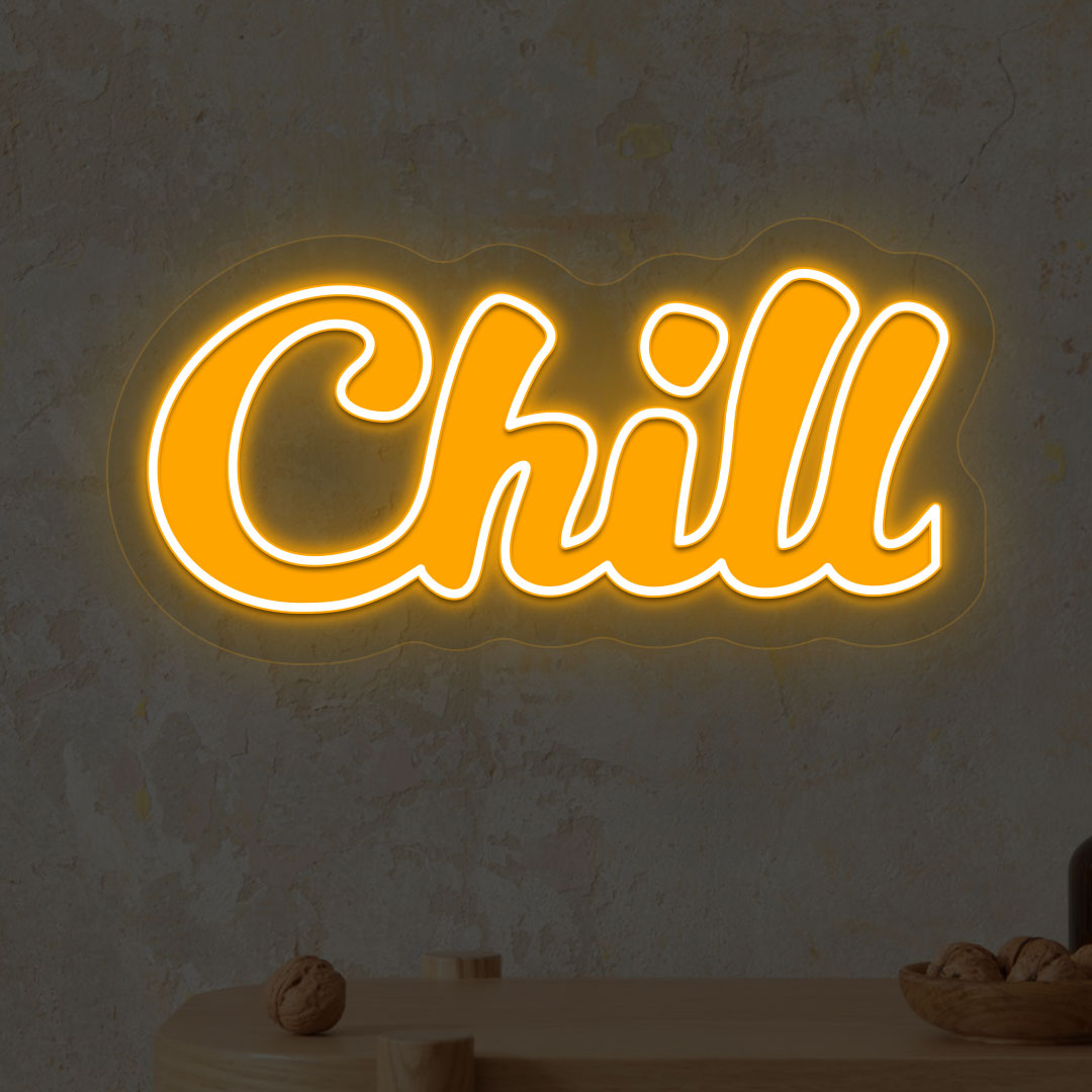 Chill Neon Artwork | Yellow