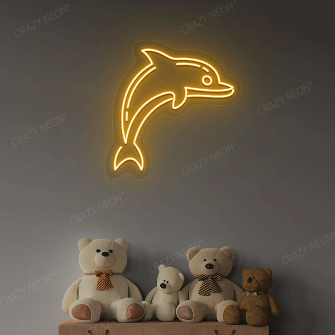 Dolphin Neon Sign | Orange