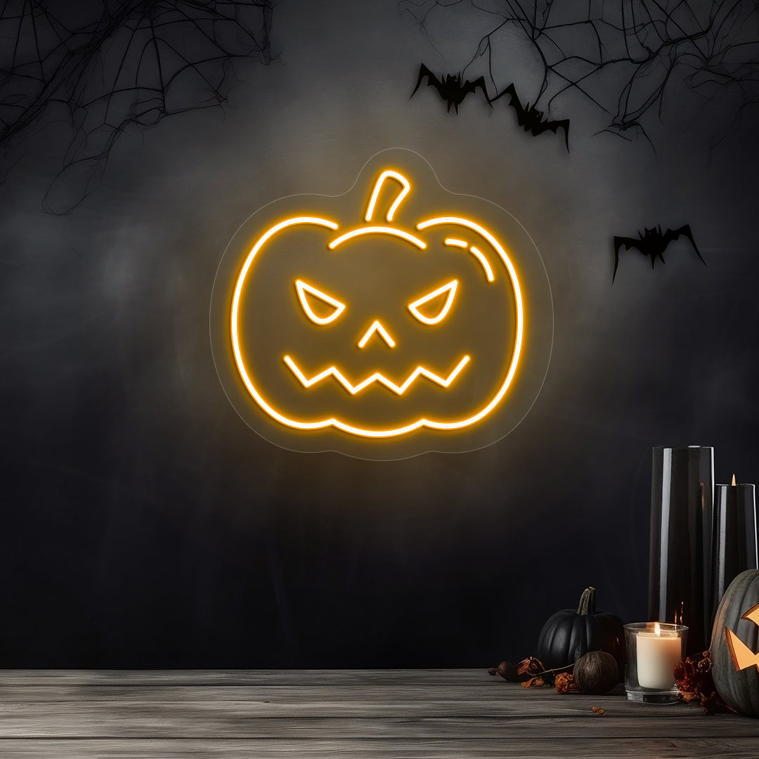 Pumpkin Neon Sign | Orange