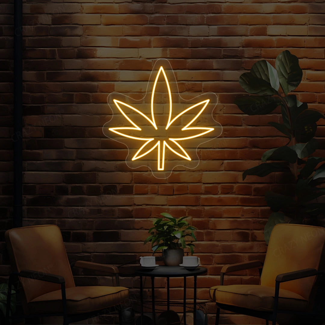 Cannabis Neon Sign | Orange