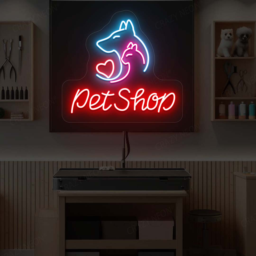 Pet Shop Neon Sign | Pink
