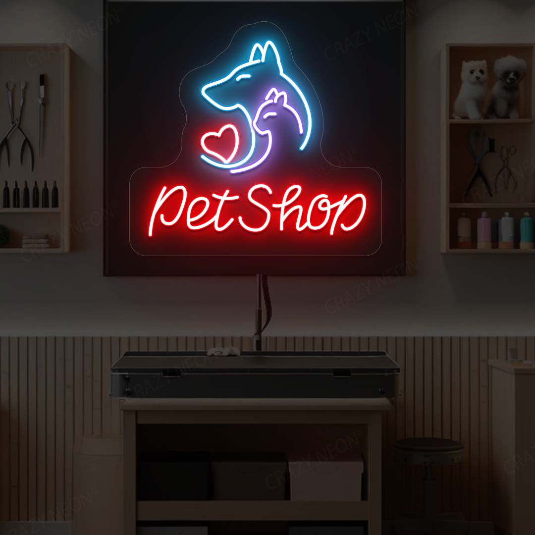 Pet Shop Neon Sign | purple