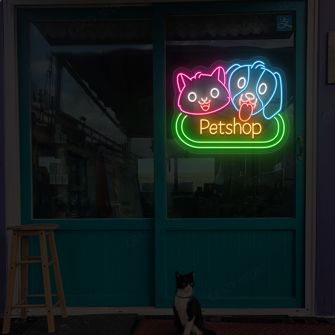 Pet Pals Shop Neon Sign | Orange
