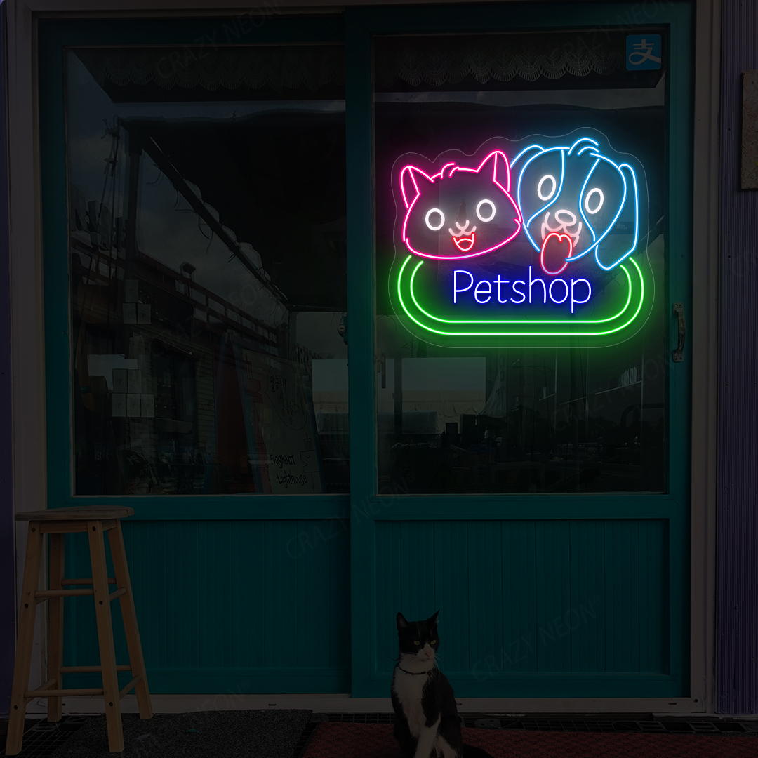 Pet Pals Shop Neon Sign | Blue