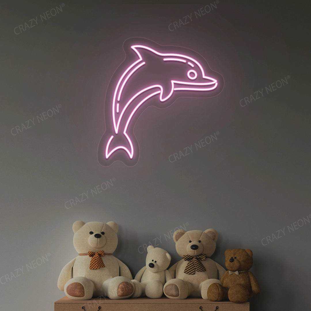 Dolphin Neon Sign | Pink