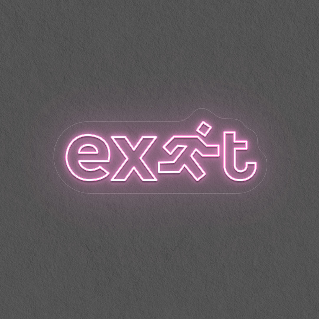Cool Exit Neon Sign | Pink