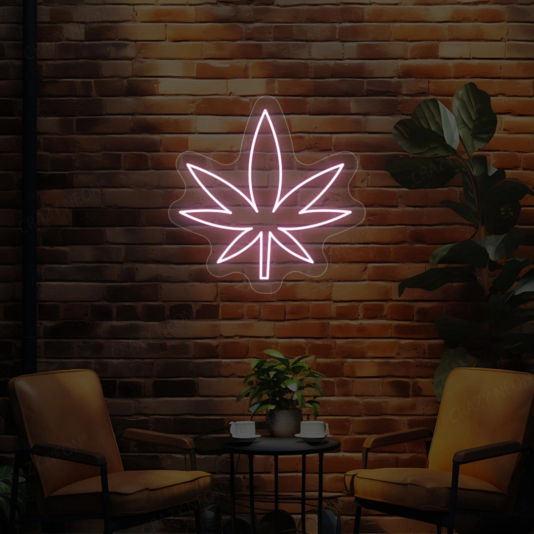 Cannabis Neon Sign | Pink