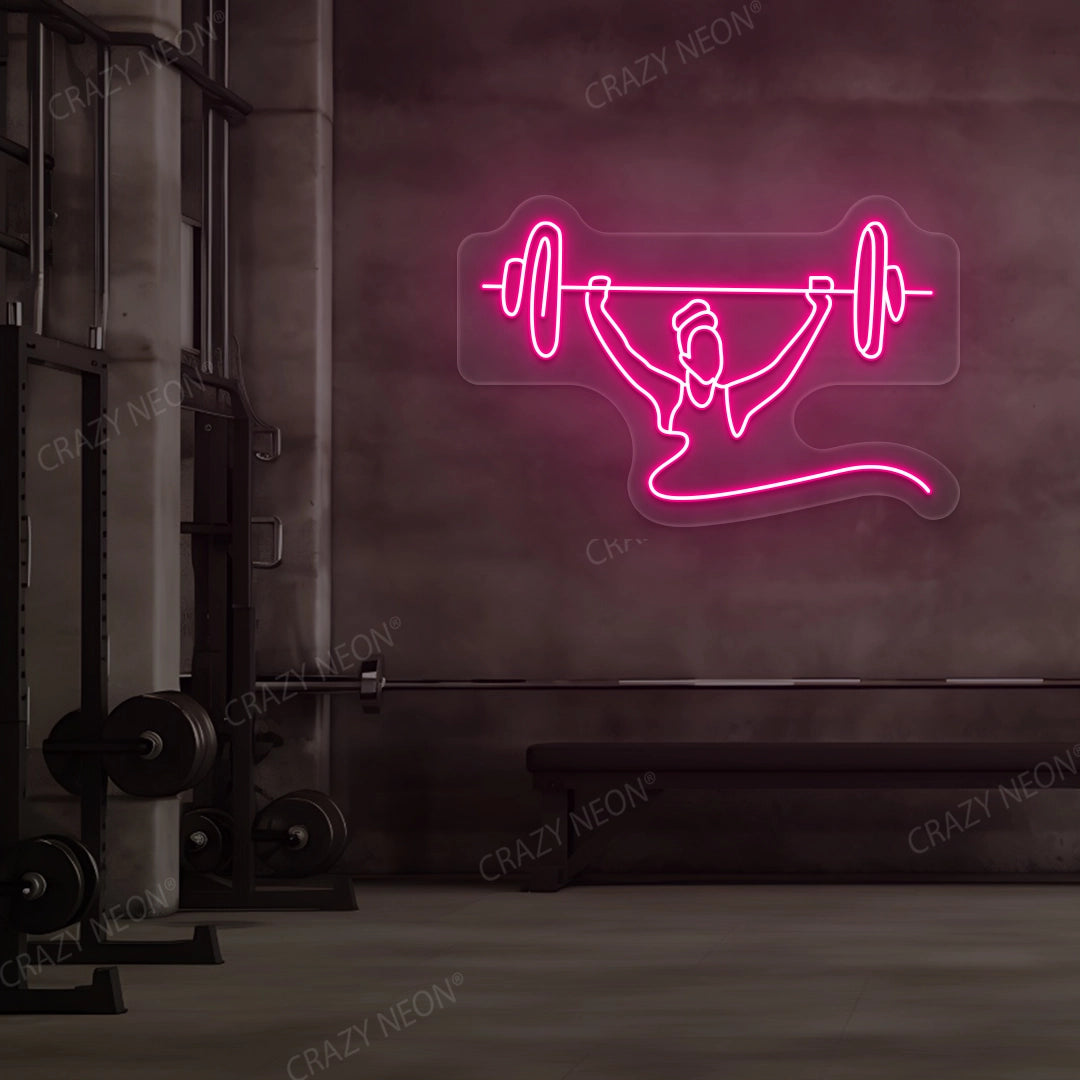 Power Lifting Neon Sign | Pink