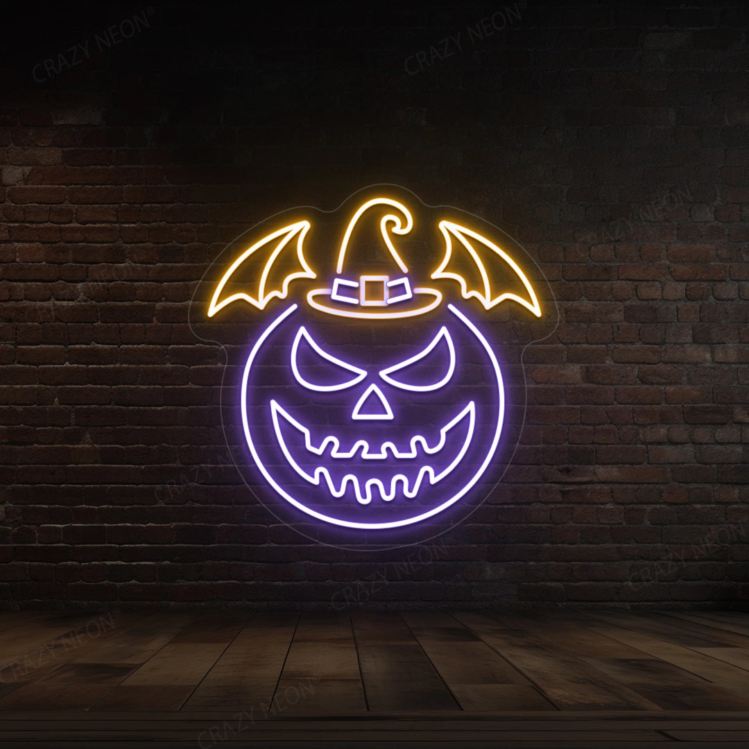 Pumpkin Halloween Neon sign | Purple