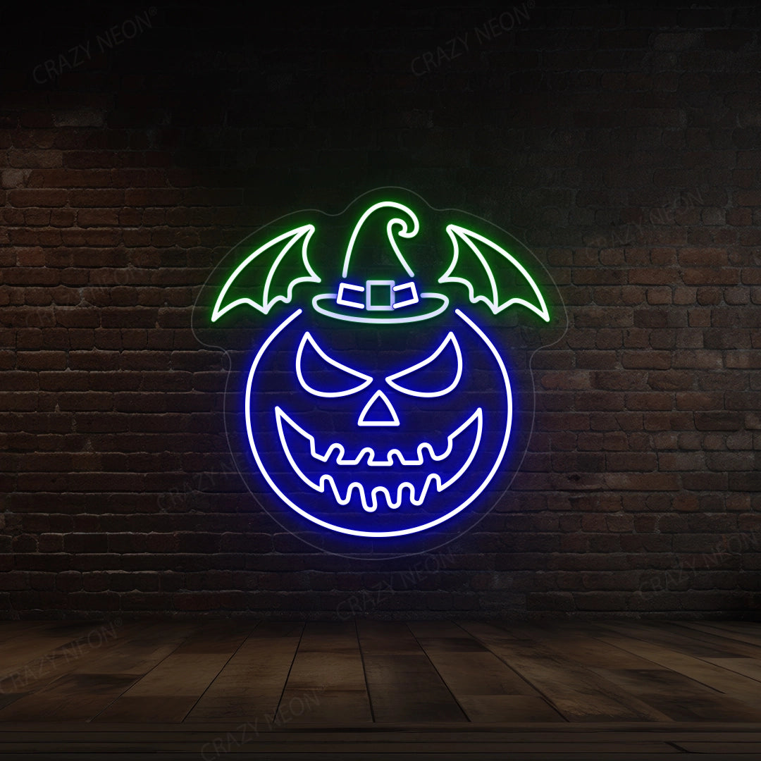 Pumpkin Halloween Neon sign | Blue