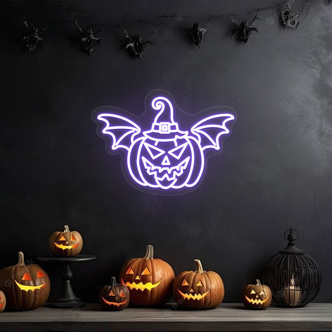 Skull Eyes On Fire Neon Sign | Purple