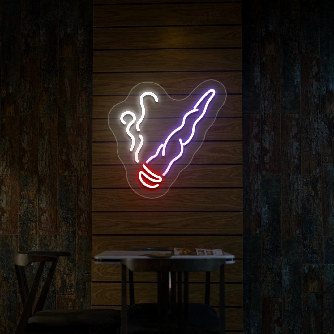 Smoke Cigar Neon Sign | purple