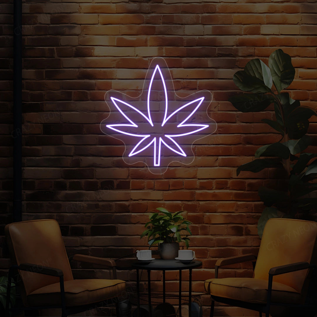 Cannabis Neon Sign | Purple