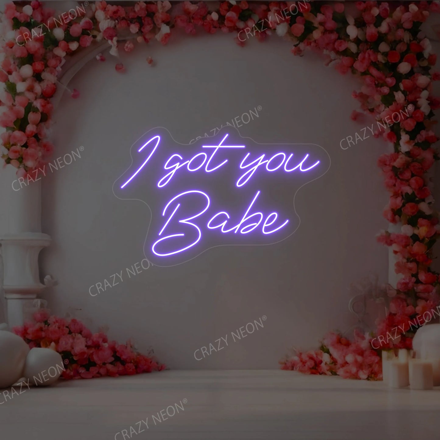 I Got You Babe Neon Sign | Purple