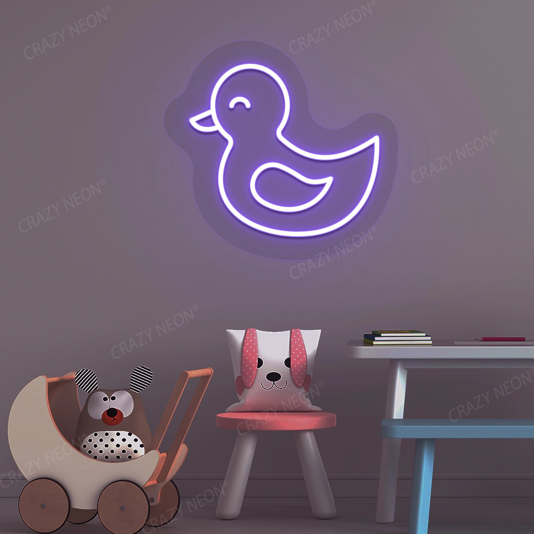 Baby Duck Neon Sign | Purple