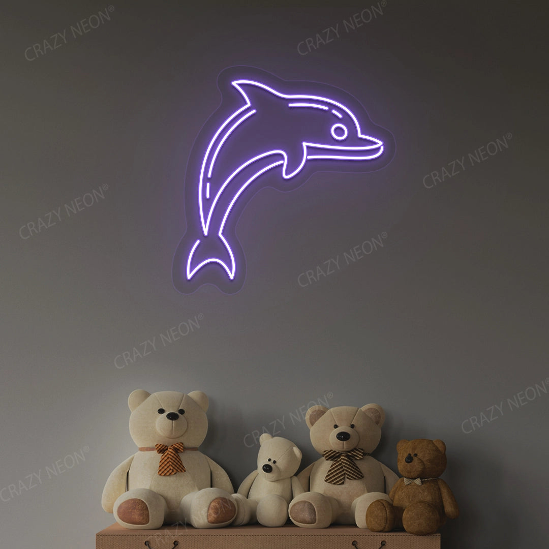 Dolphin Neon Sign | Purple