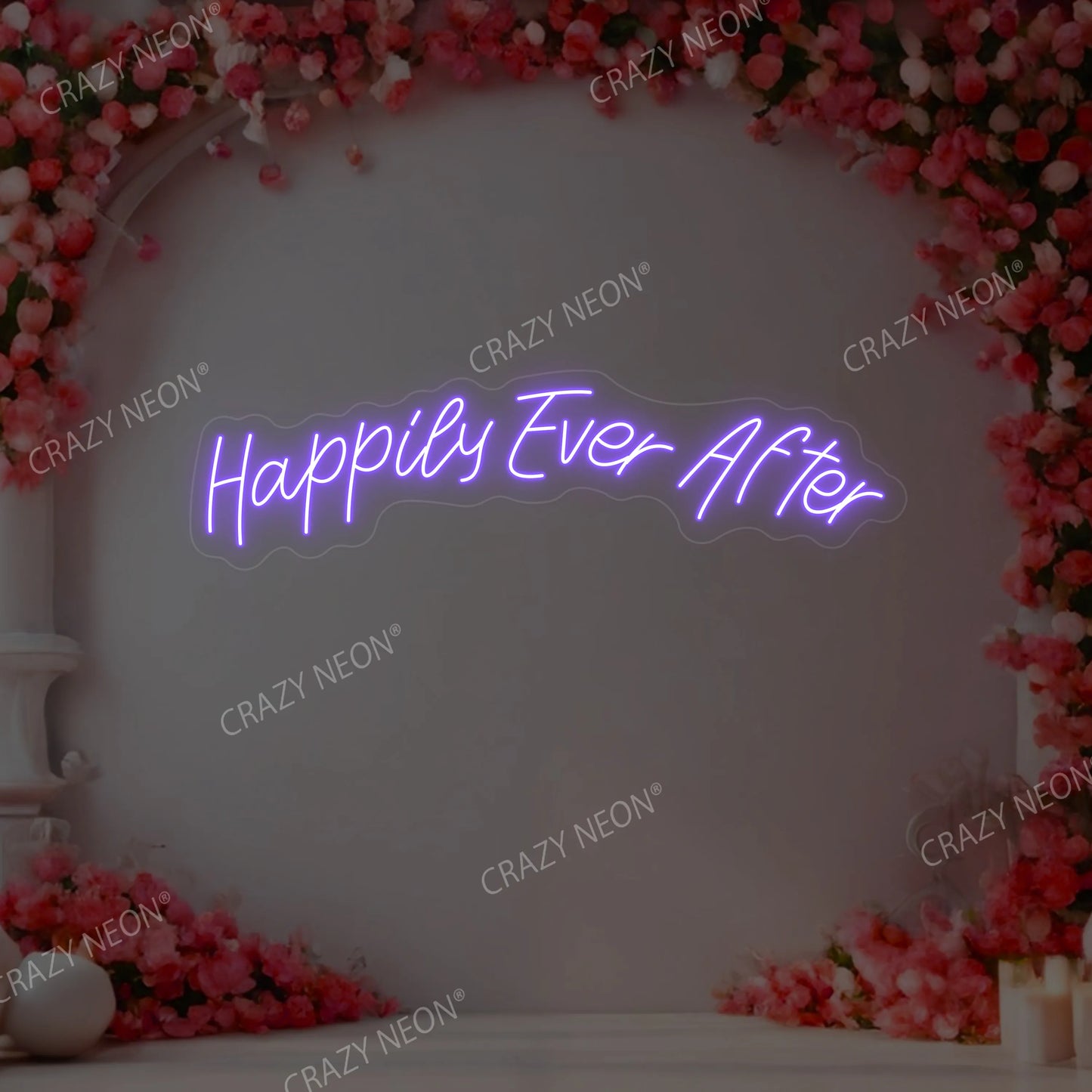 Happily Ever After Neon Sign | Purple