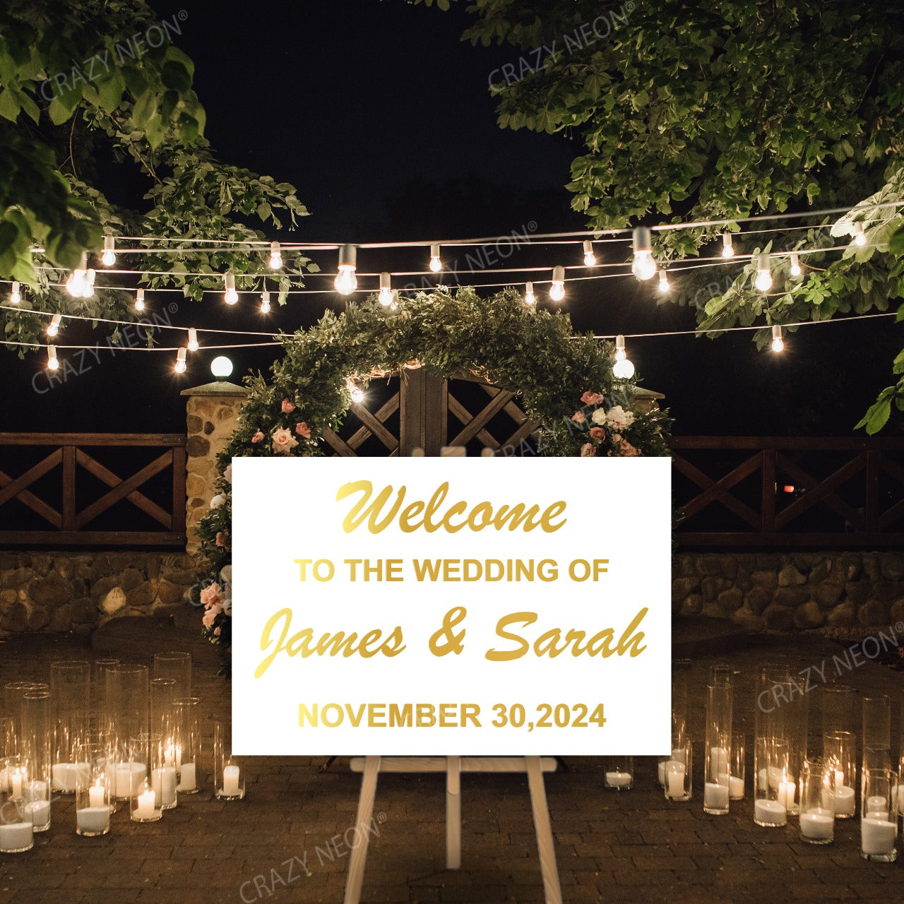 Wedding Welcome Sign | White Acrylic Wedding Sign