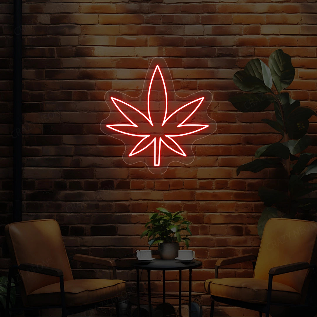 Cannabis Neon Sign | Red