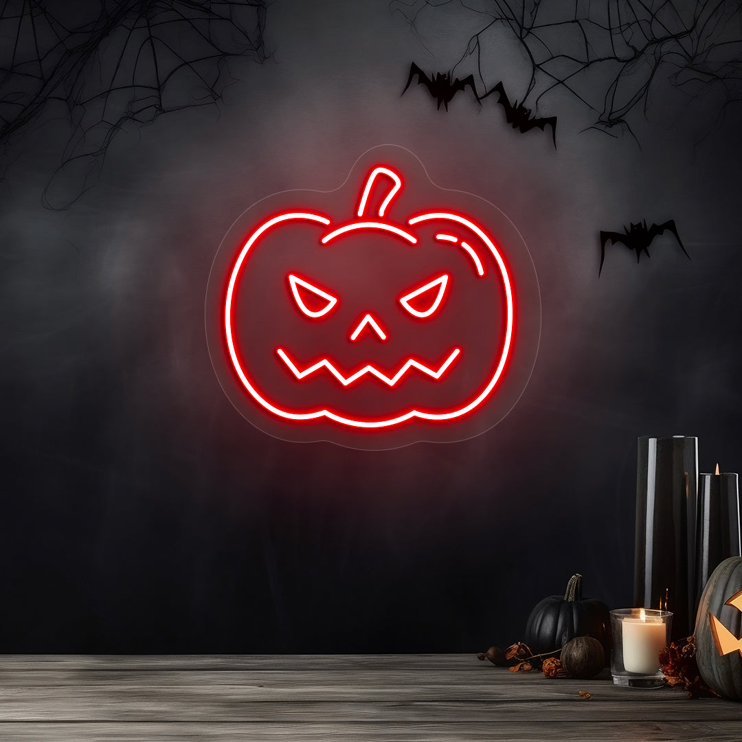 Pumpkin Neon Sign | Red